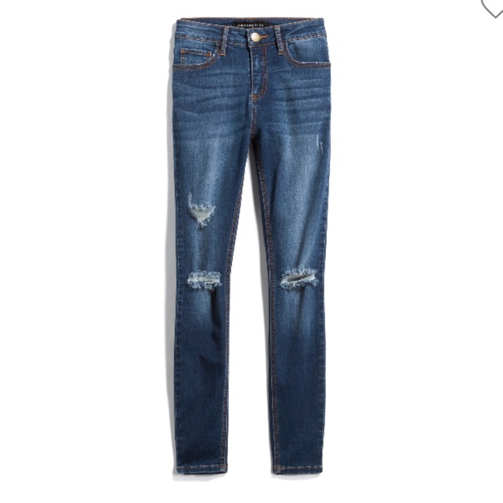 Prosperity Distressed Skinny Jean with Stretch
